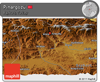 Physical Panoramic Map of Pınargözü