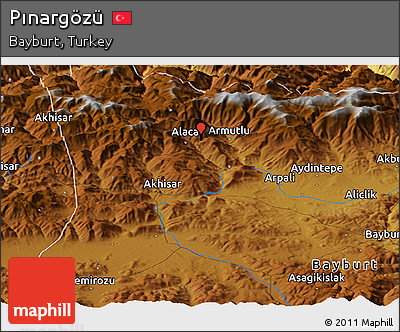 Physical Panoramic Map of Pınargözü