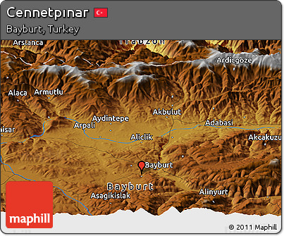 Physical Panoramic Map of Cennetpınar