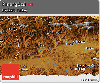 Physical Panoramic Map of Pınargözü