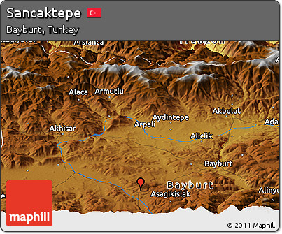 Physical Panoramic Map of Sancaktepe
