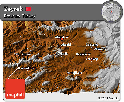Physical 3D Map of Zeyrek