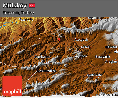 Physical 3D Map of Mülkköy