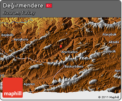 Physical 3D Map of Değirmendere