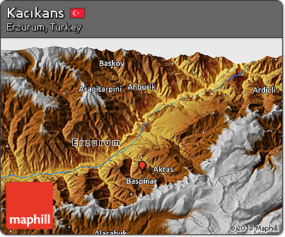 Physical 3D Map of Kacıkans