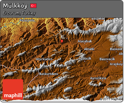 Physical 3D Map of Mülkköy
