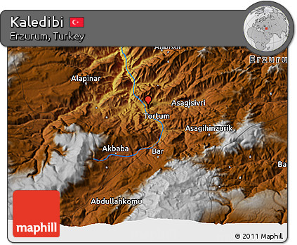 Physical 3D Map of Kaledibi