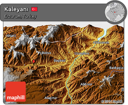 Physical 3D Map of Kaleyanı