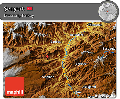 Physical 3D Map of Şenyurt