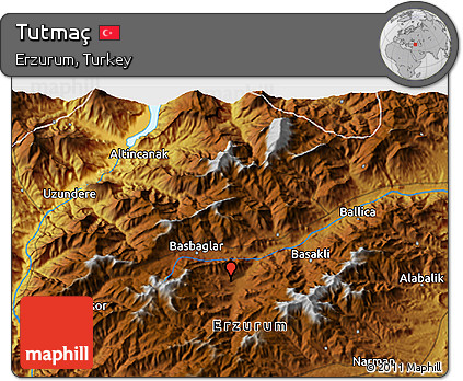 Physical 3D Map of Tutmaç