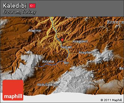 Physical 3D Map of Kaledibi
