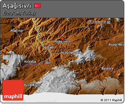 Physical 3D Map of Aşağısivri