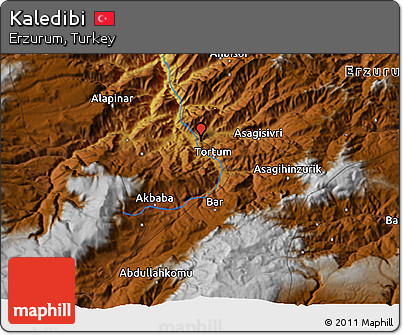 Physical 3D Map of Kaledibi