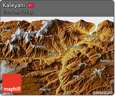 Physical 3D Map of Kaleyanı
