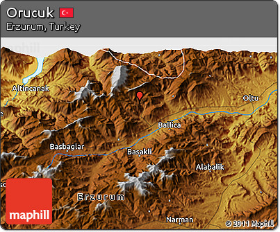 Physical 3D Map of Orucuk