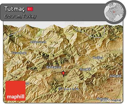 Satellite 3D Map of Tutmaç