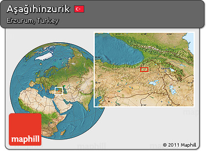 Satellite Location Map of Aşağıhinzurik