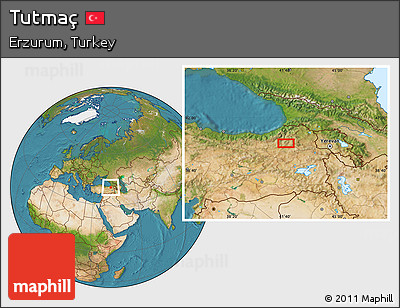 Satellite Location Map of Tutmaç