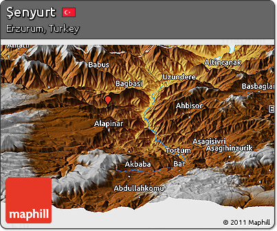 Physical Panoramic Map of Şenyurt