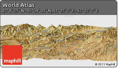 Satellite Panoramic Map of the Area around 40° 23' 48" N, 41° 43' 30" E