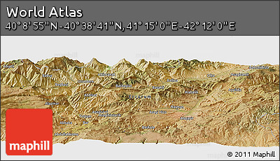 Satellite Panoramic Map of the Area around 40° 23' 48" N, 41° 43' 30" E
