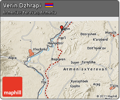 Shaded Relief 3D Map of Verin Dzhrapi