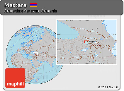 Gray Location Map of Mastara