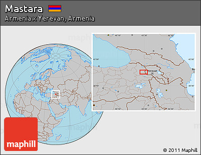 Gray Location Map of Mastara