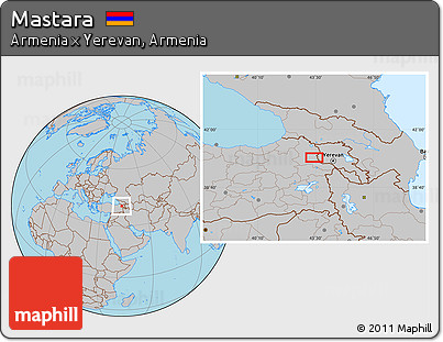 Gray Location Map of Mastara