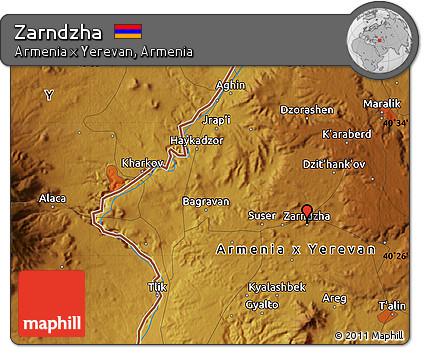 Physical Map of Zarndzha
