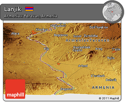 Physical Panoramic Map of Lanjik