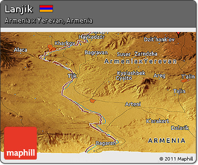 Physical Panoramic Map of Lanjik