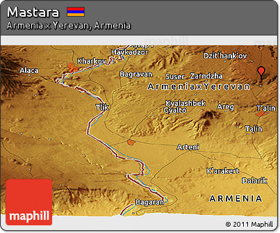 Physical Panoramic Map of Mastara