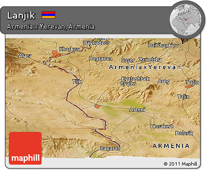 Satellite Panoramic Map of Lanjik