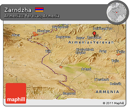 Satellite Panoramic Map of Zarndzha