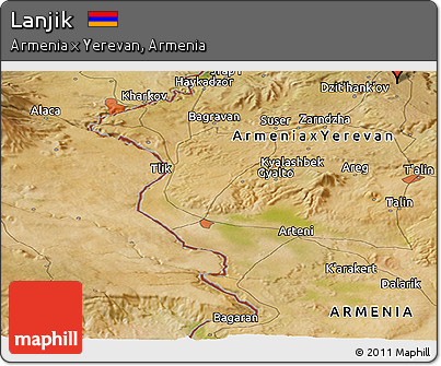 Satellite Panoramic Map of Lanjik
