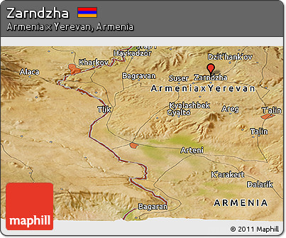 Satellite Panoramic Map of Zarndzha