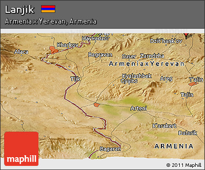 Satellite Panoramic Map of Lanjik