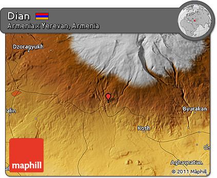 Physical 3D Map of Dian