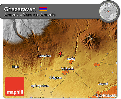Physical 3D Map of Ghazaravan