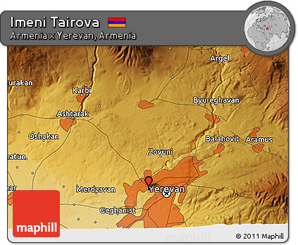 Physical 3D Map of Imeni Tairova
