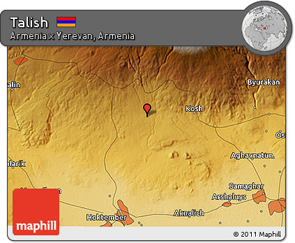Physical 3D Map of Talish