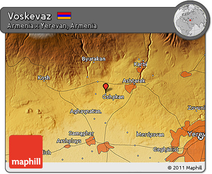 Physical 3D Map of Voskevaz