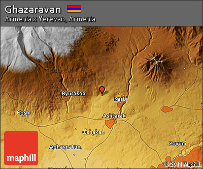 Physical 3D Map of Ghazaravan