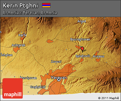 Physical 3D Map of Kerin Ptghni