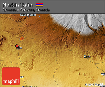 Physical 3D Map of Nerkin Talin