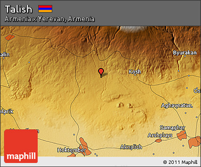 Physical 3D Map of Talish