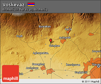 Physical 3D Map of Voskevaz