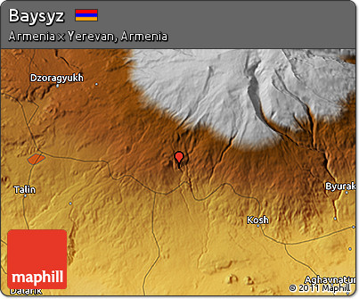Physical 3D Map of Baysyz