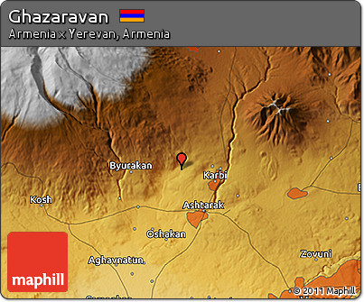 Physical 3D Map of Ghazaravan
